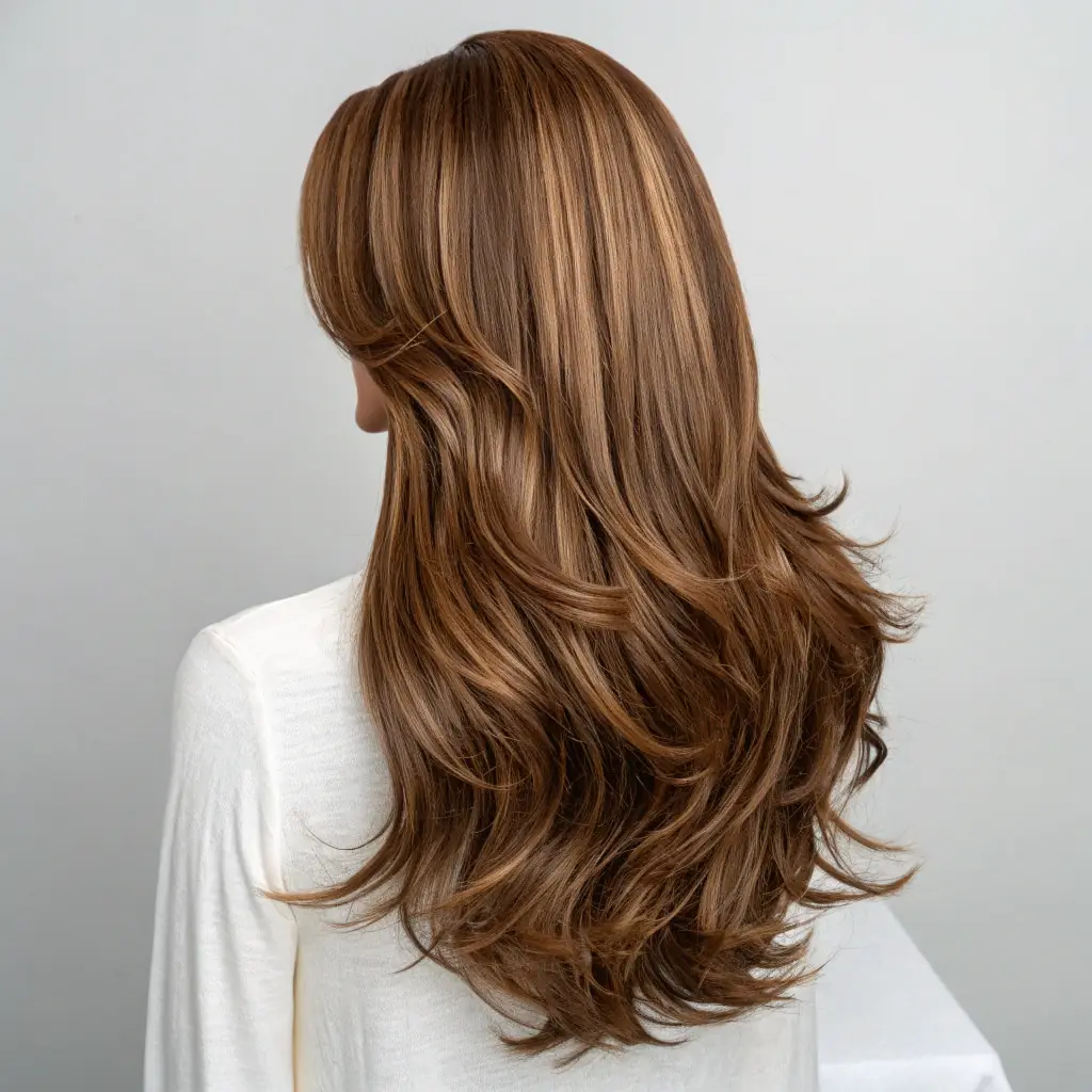 Long Wavy Wig with Bangs